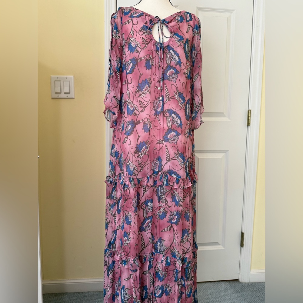 Cleobella Elena Ankle Dress in Pink and Blue - Picture 2 of 9
